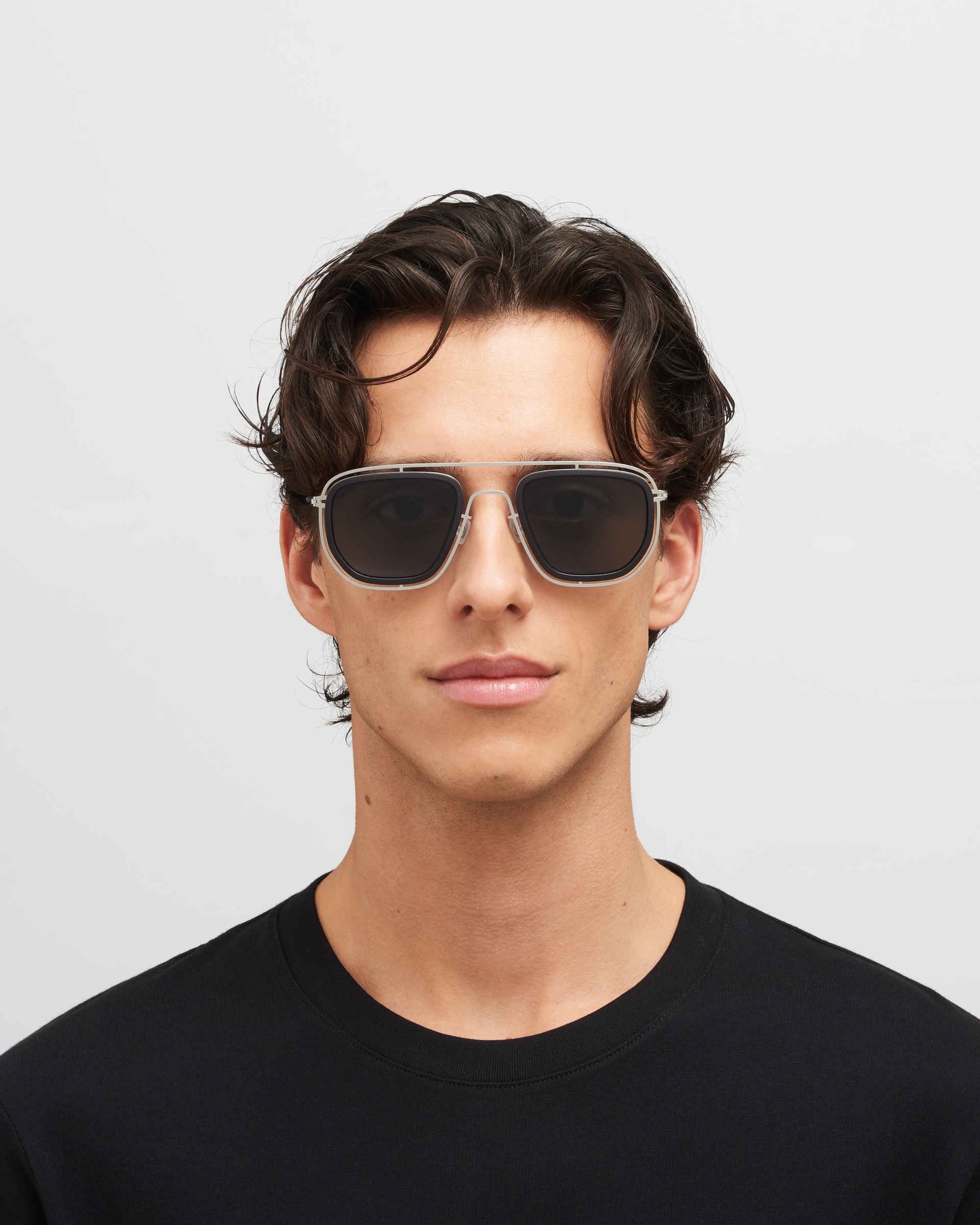 MYKITA FERLO MH22 PITCH BLACK/SHINY SILVER Pitch Black/Shiny Silver / Darkgrey Solid