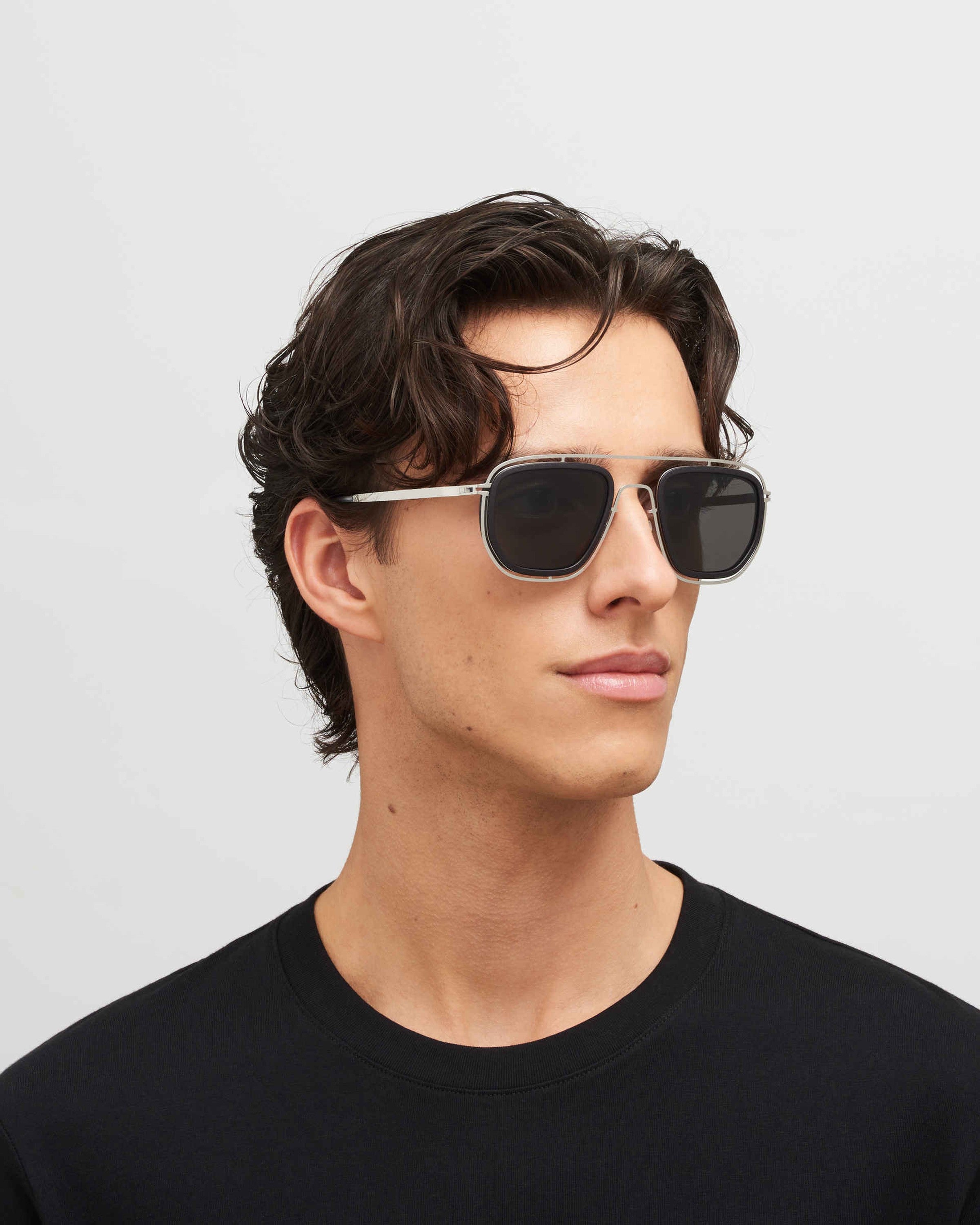 MYKITA FERLO MH22 PITCH BLACK/SHINY SILVER Pitch Black/Shiny Silver / Darkgrey Solid