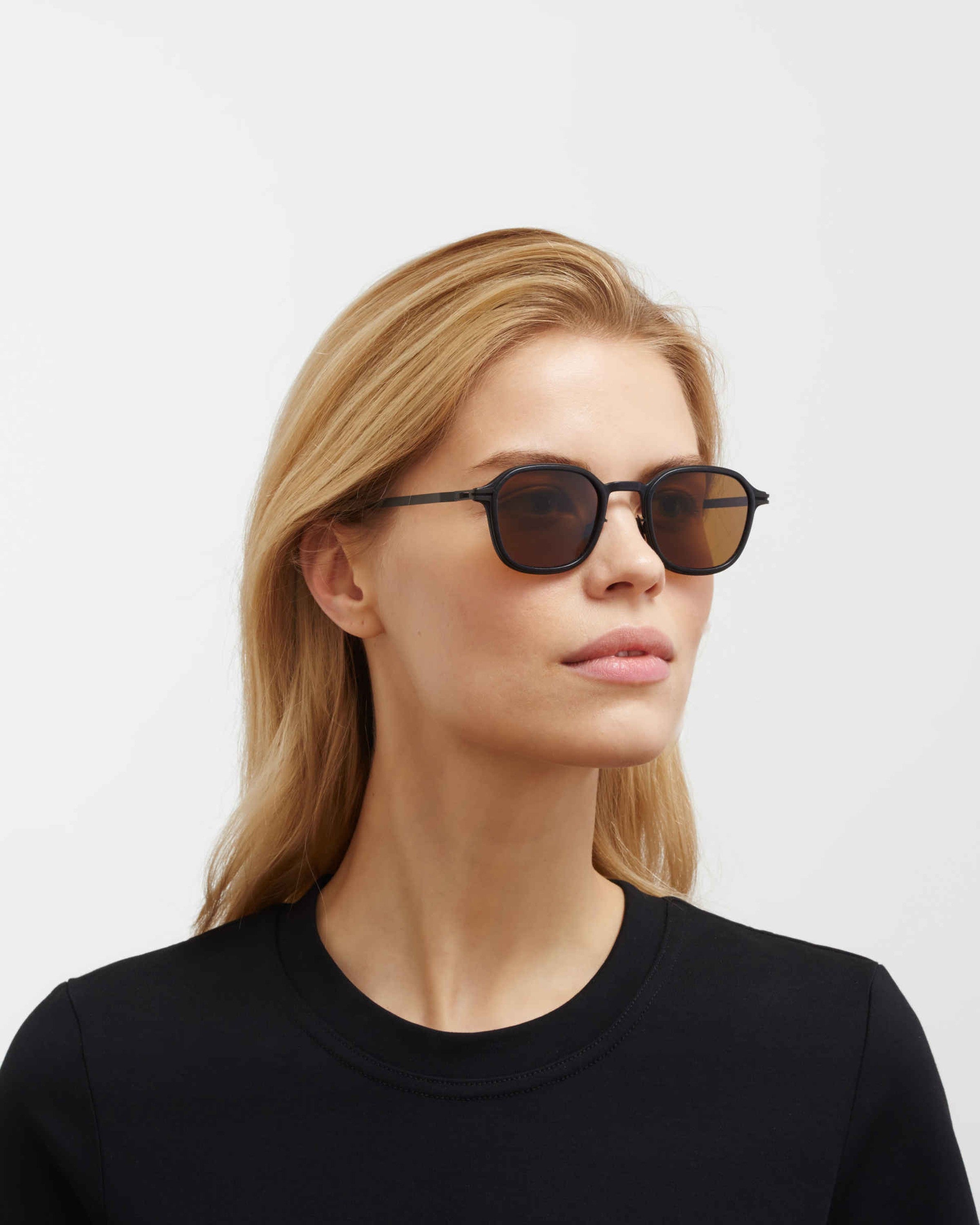 MYKITA FIR MH6 PITCH BLACK/BLACK Pitch Black/Black / Polarized Pro Amber Brown