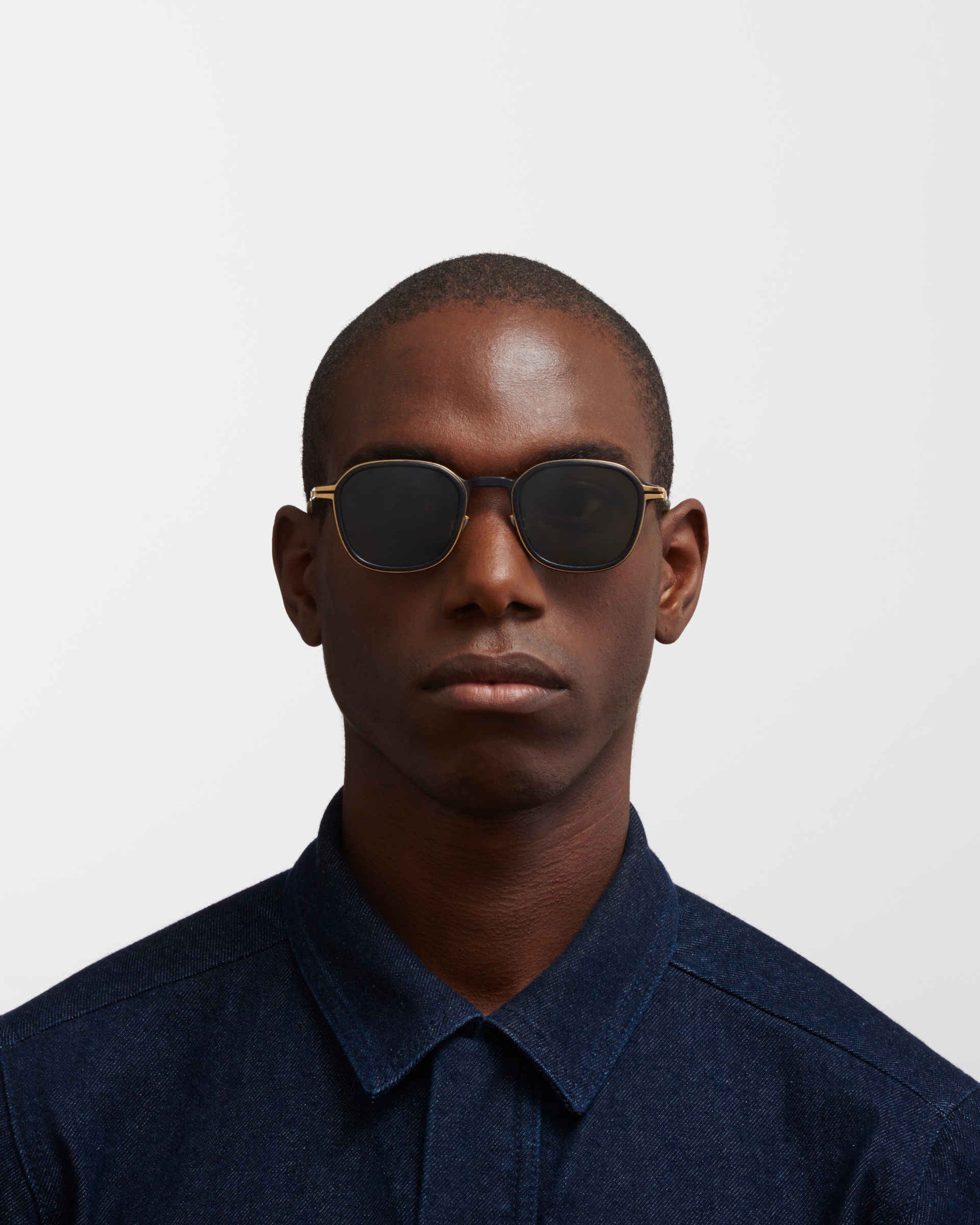MYKITA FIR MH7 PITCH BLACK/GLOSSY GOLD Pitch Black/Glossy Gold / Polarized Pro Green 15