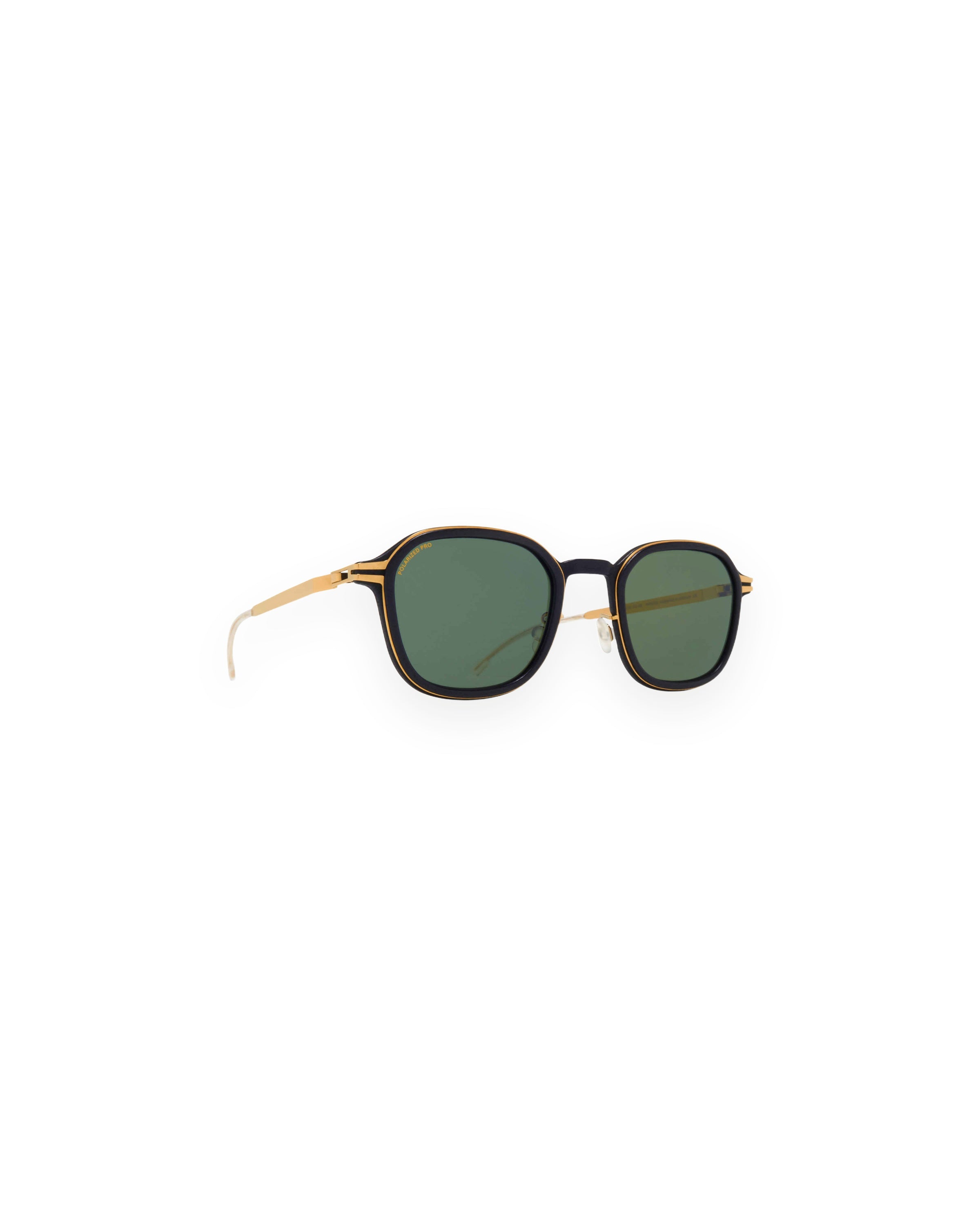 MYKITA FIR MH7 PITCH BLACK/GLOSSY GOLD Pitch Black/Glossy Gold / Polarized Pro Green 15