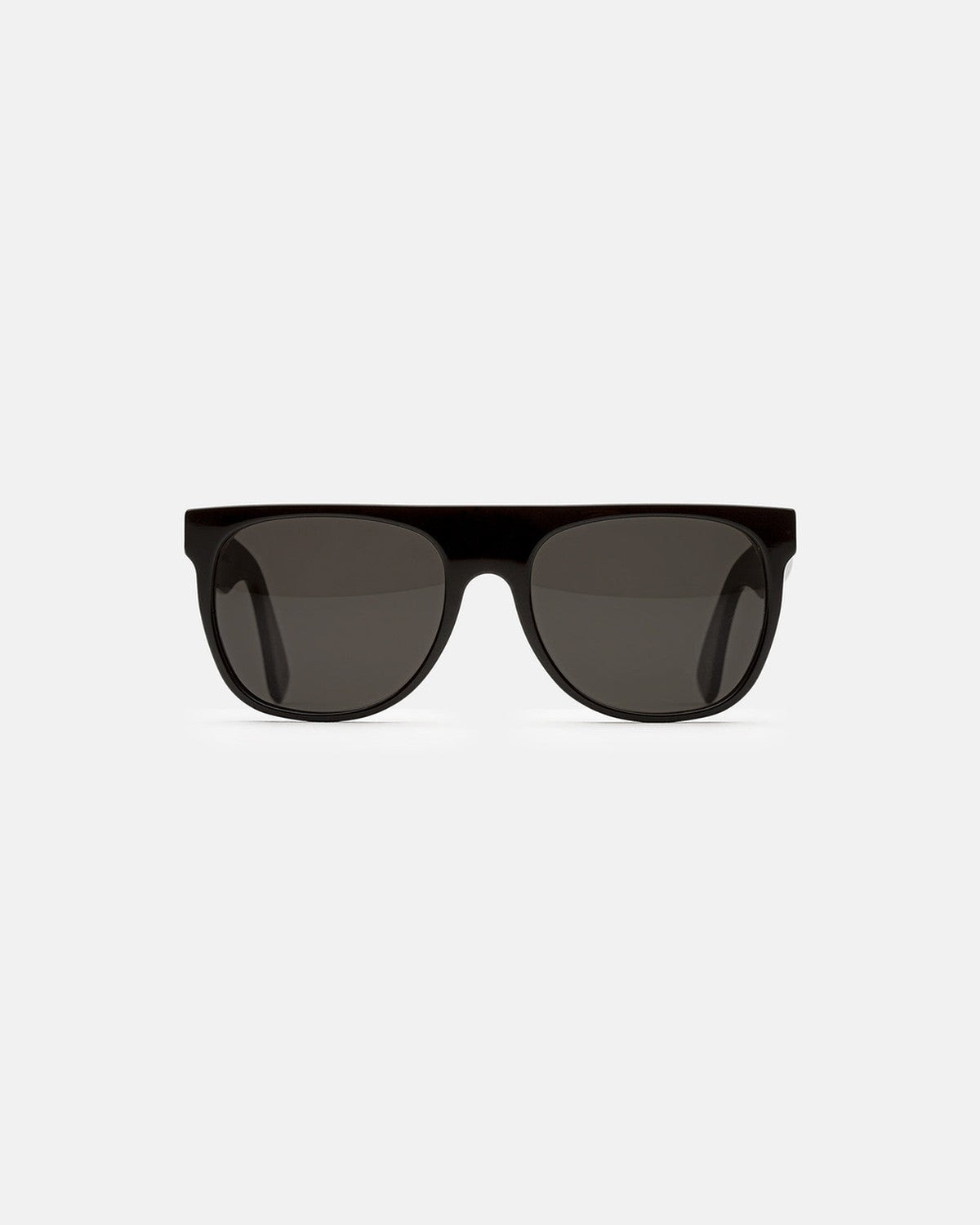 Front view of RETROSUPERFUTURE Flat Top Black sunglasses.