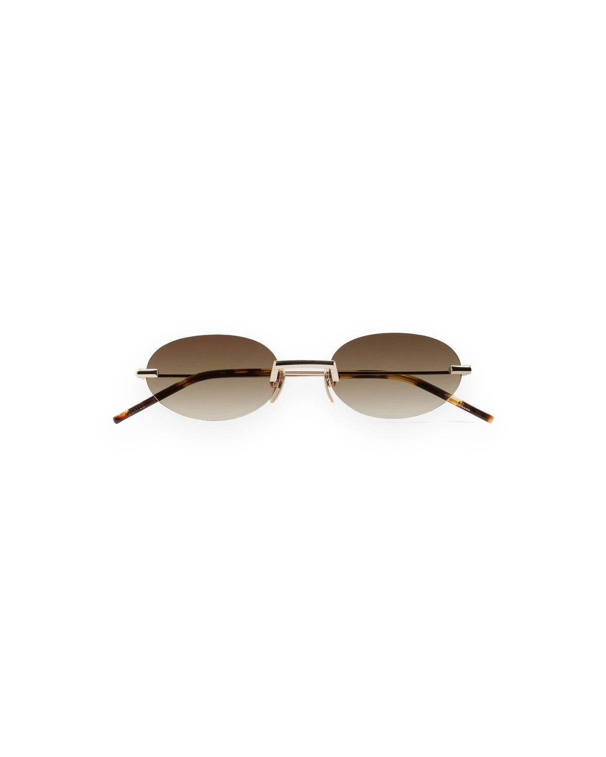 Front view of KALEOS Fuentes Gold Brown Gradient sunglasses.