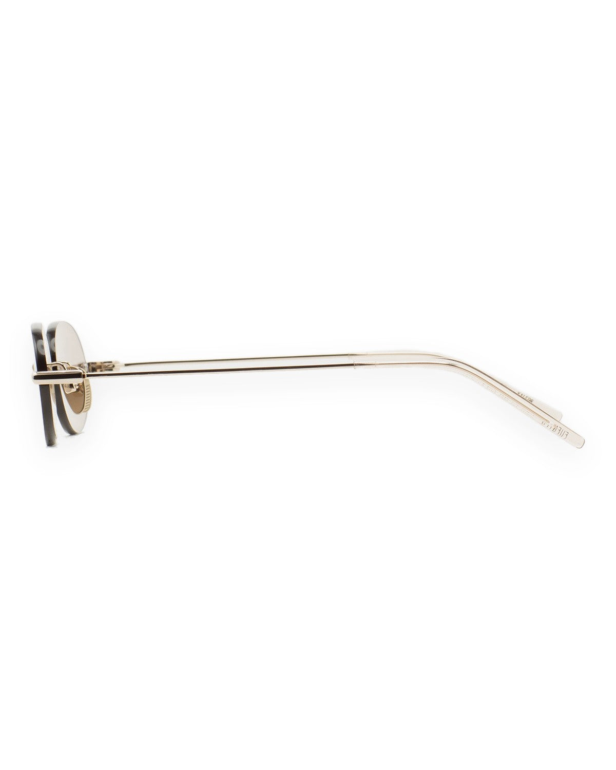 Side profile of KALEOS Fuentes Gold Brown Photochromic sunglasses.