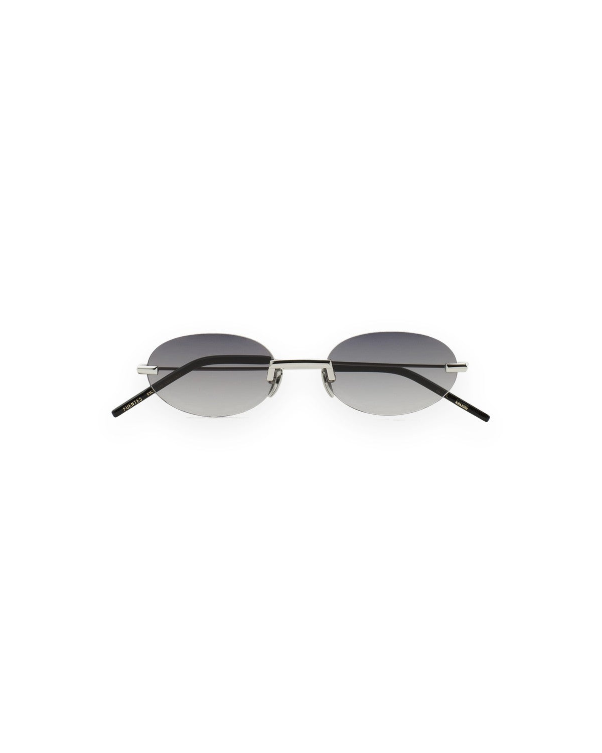 Front view of KALEOS Fuentes Silver Black Gradient sunglasses.