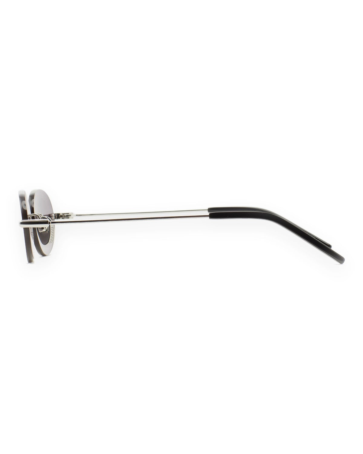 Side profile of KALEOS Fuentes Silver Black Gradient sunglasses.