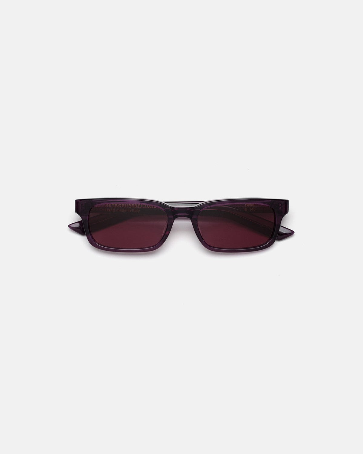 Front view of RETROSUPERFUTURE Gesto Melanzana sunglasses.