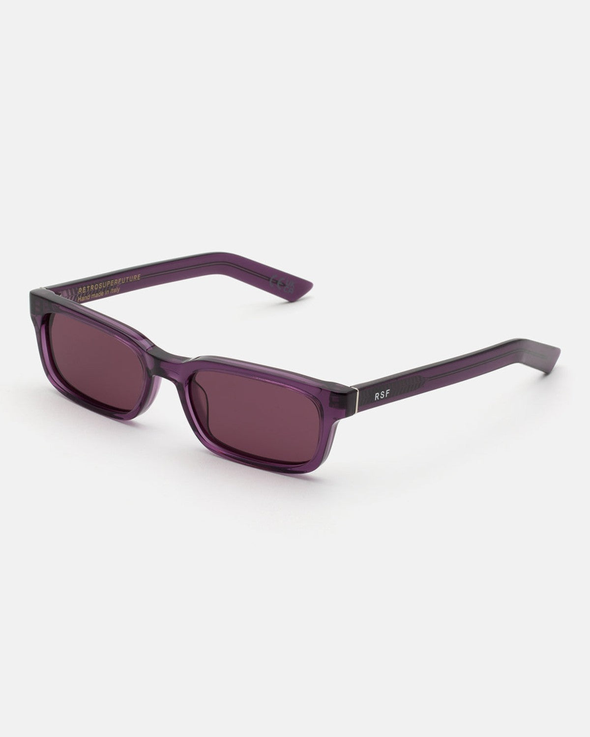 Angle view of RETROSUPERFUTURE Gesto Melanzana sunglasses.