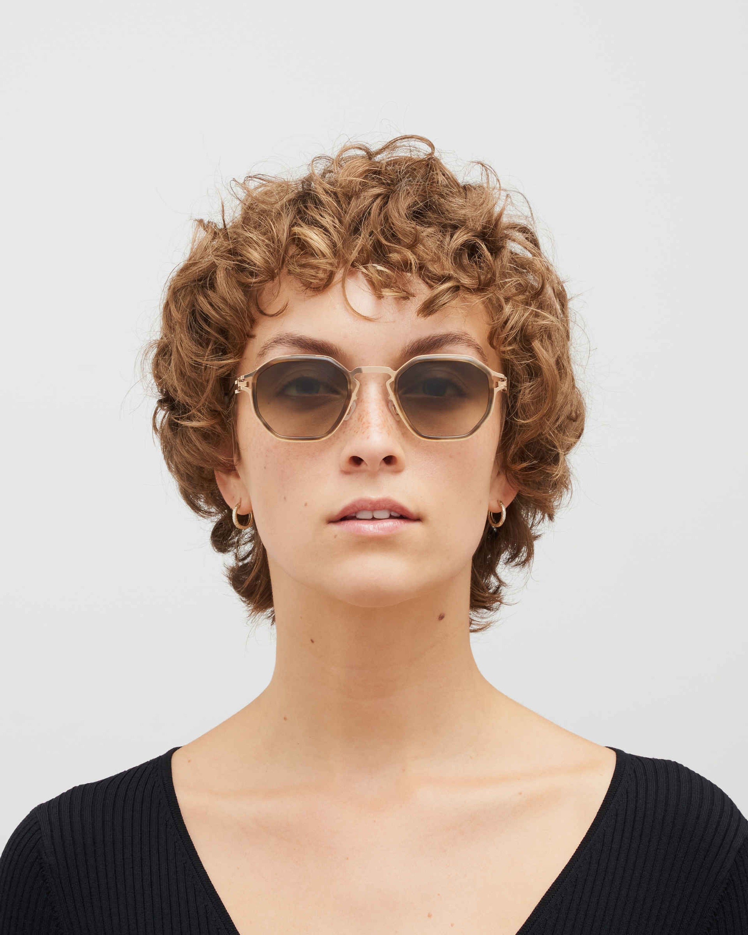 MYKITA GIA A80 CHAMPAGNE GOLD/GALAPAGOS Champagne Gold/Galapagos / Rawbrown Gradient