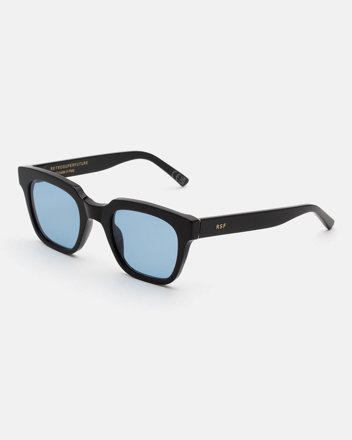 Angle view of RETROSUPERFUTURE Giusto Azure sunglasses.
