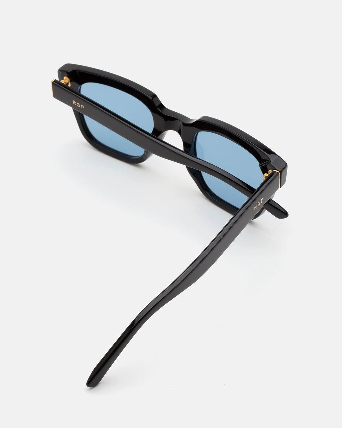 Overhead view showing the inside of RETROSUPERFUTURE Giusto Azure sunglasses.