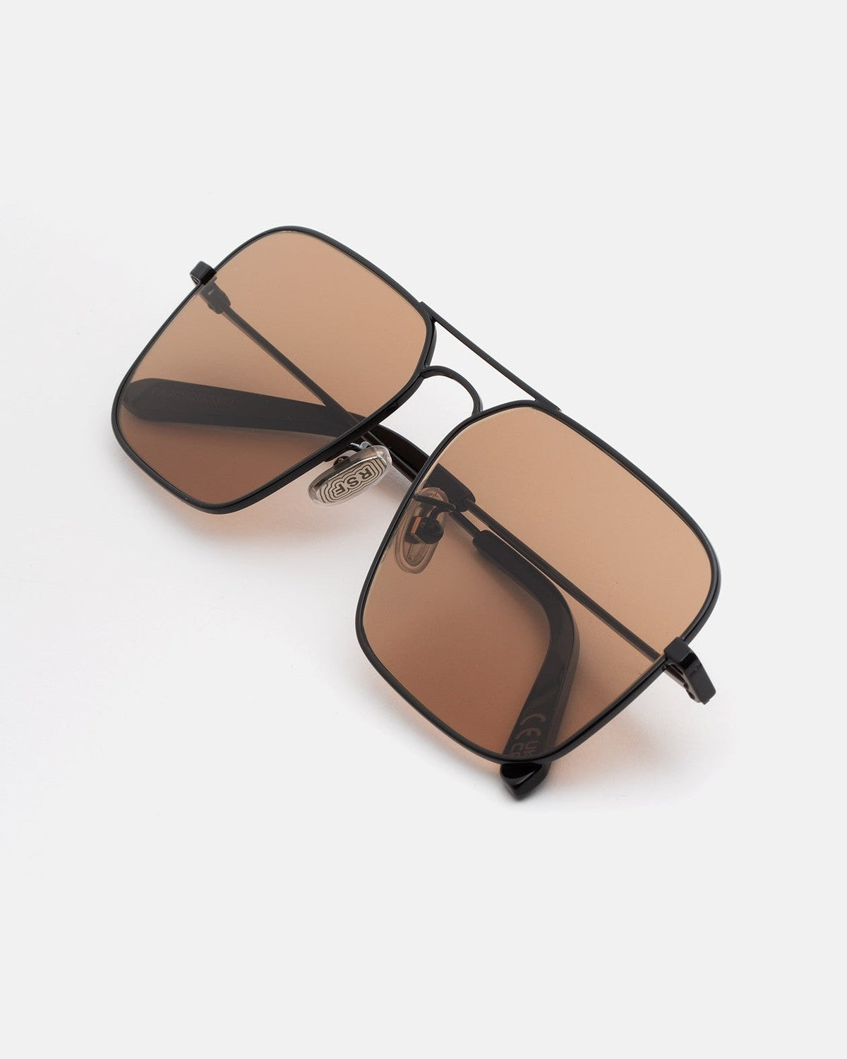 Overhead view of RETROSUPERFUTURE Iggy 2.0 Brown sunglasses.