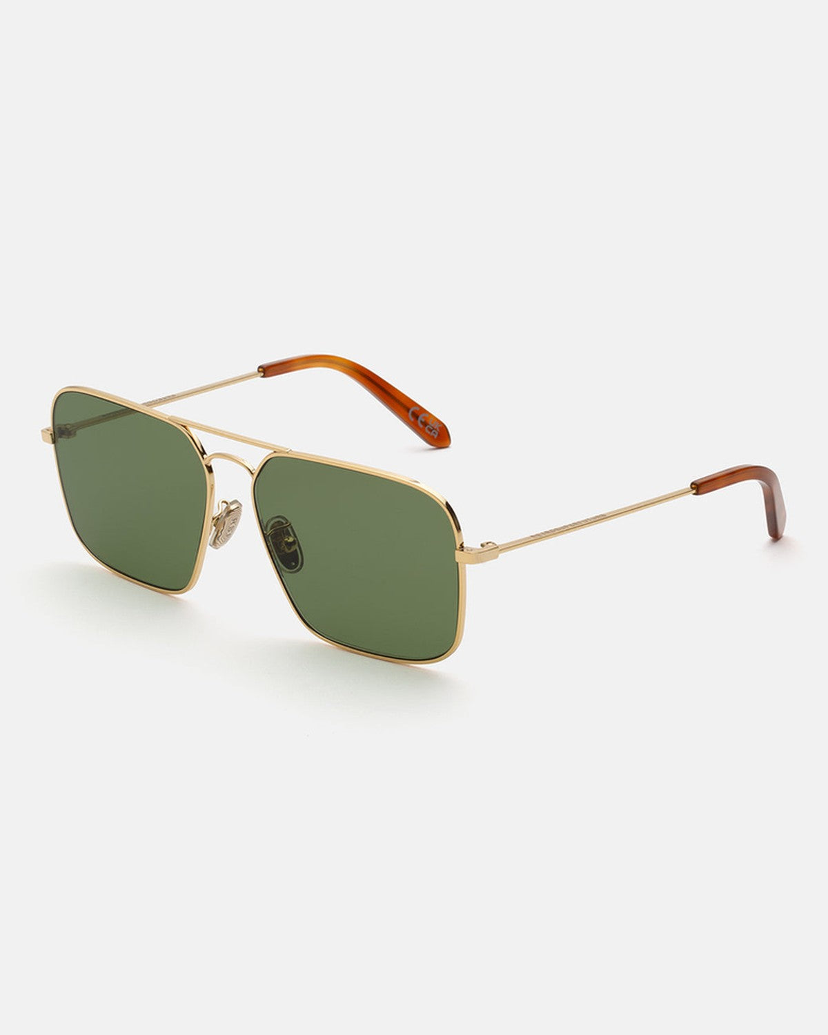 Angle view of RETROSUPERFUTURE Iggy 2.0 Green sunglasses.