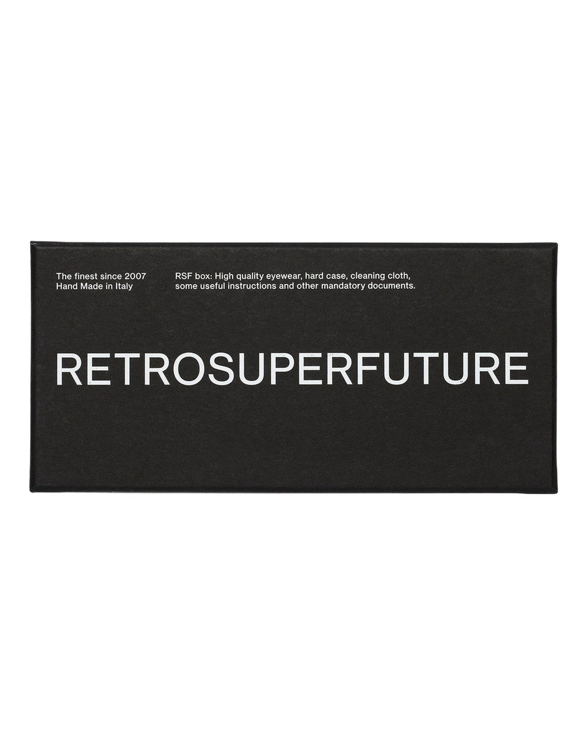 RETROSUPERFUTURE branded hard case in black.