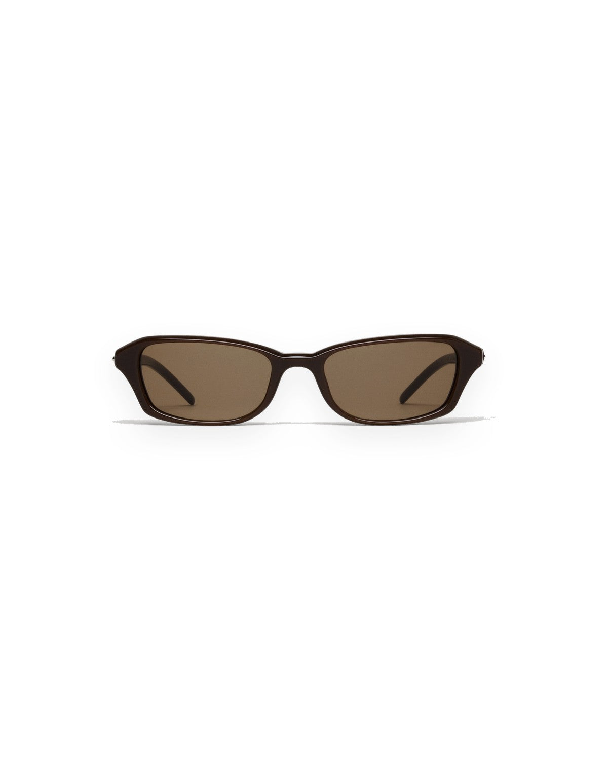 Front view of CHIMI Iris Brown Brown sunglasses showing interior lens.