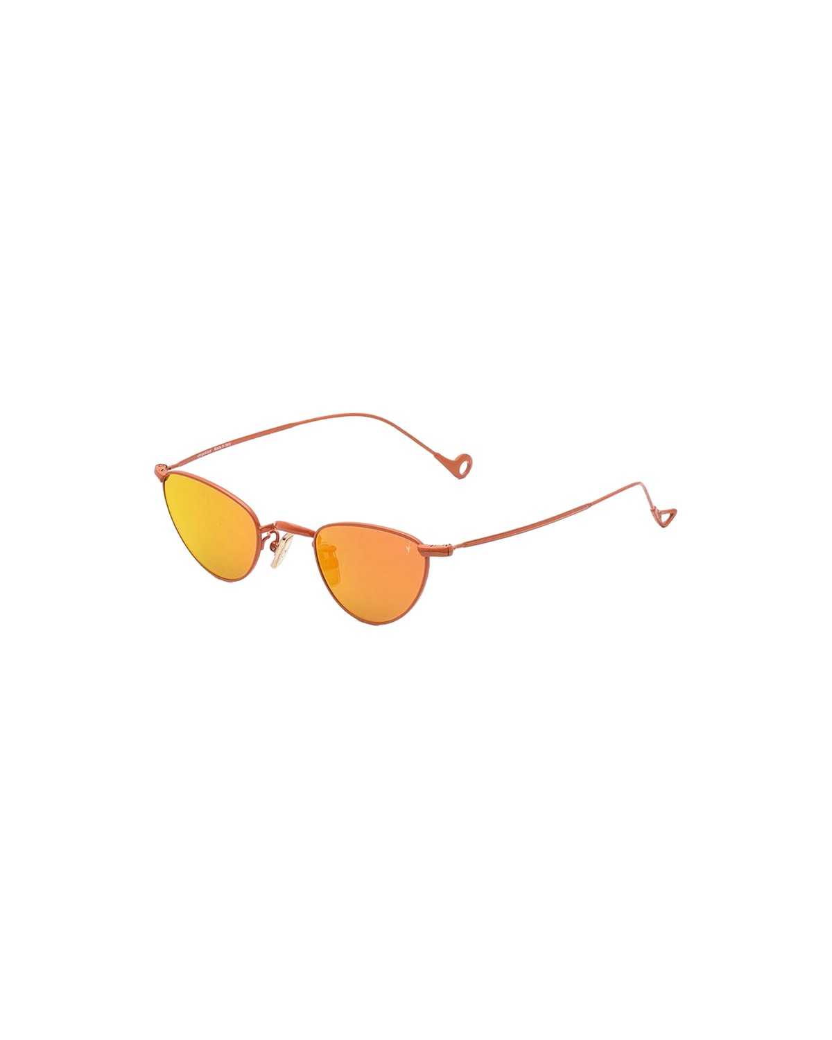 Angled view of EYEPETIZER JANE C.13-37 sunglasses with orange mirrored lenses.