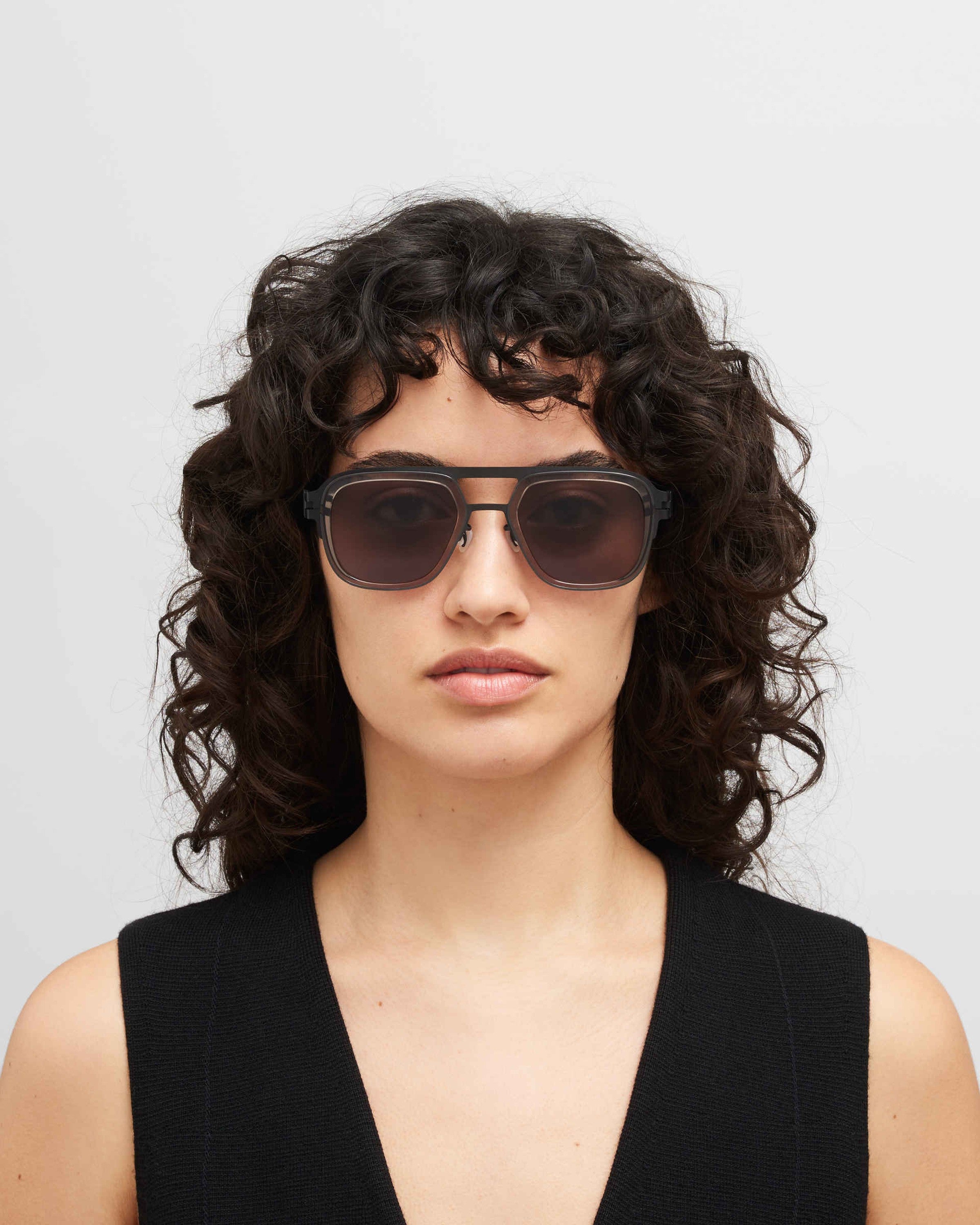 MYKITA KNOX A77 BLACK/CLEAR ASH Black/Clear Ash / Brown Solid