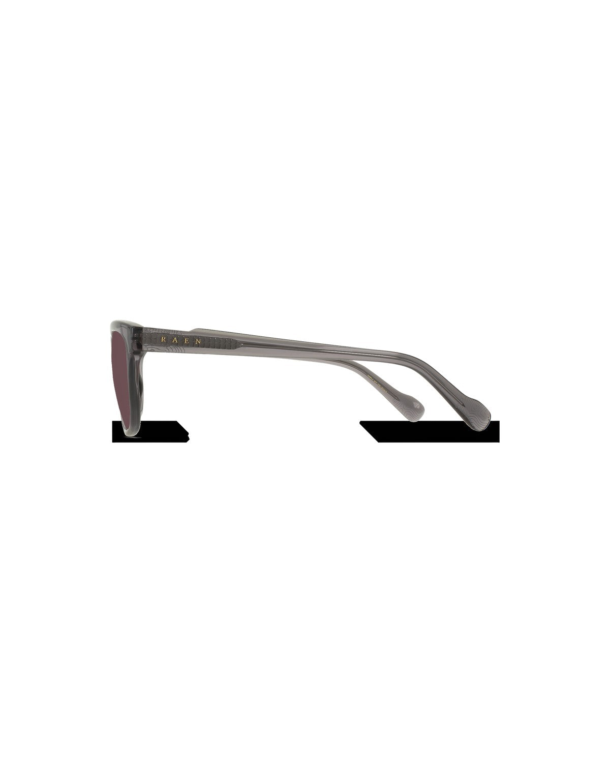 Side profile of RAEN Koen REC 55 Flint Crux Colorboost Polarized sunglasses.