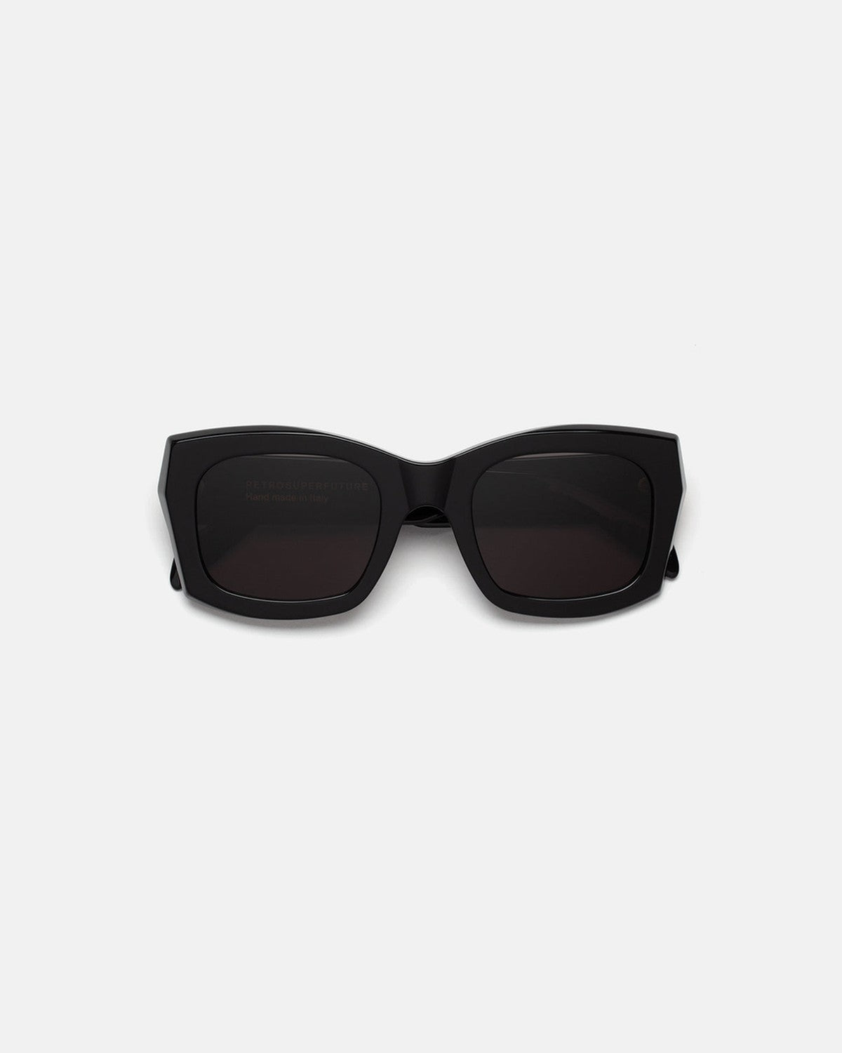 Front view of RETROSUPERFUTURE Komori Black sunglasses.