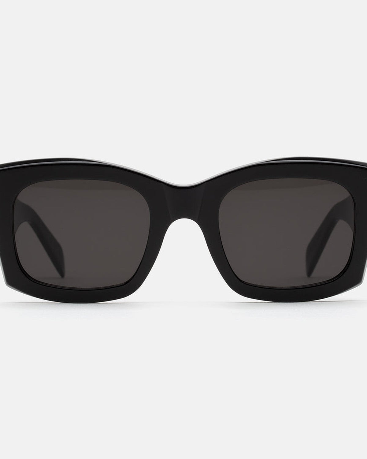 Front close-up of RETROSUPERFUTURE Komori Black sunglasses.