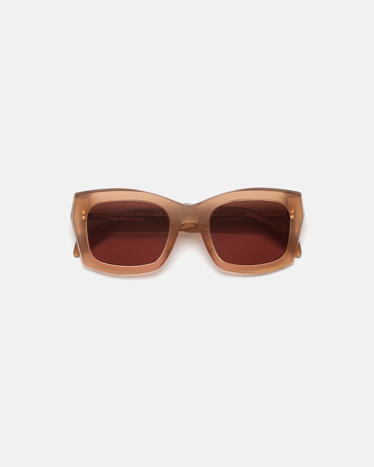 Front view of RETROSUPERFUTURE Komori Light Brown sunglasses.