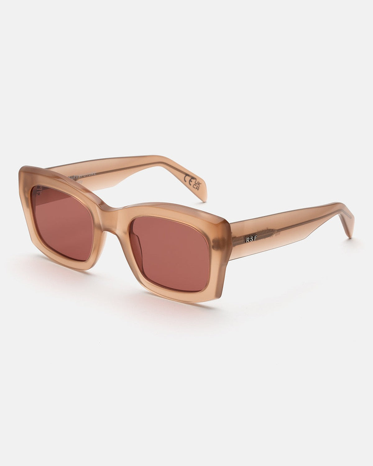 Angle view of RETROSUPERFUTURE Komori Light Brown sunglasses.