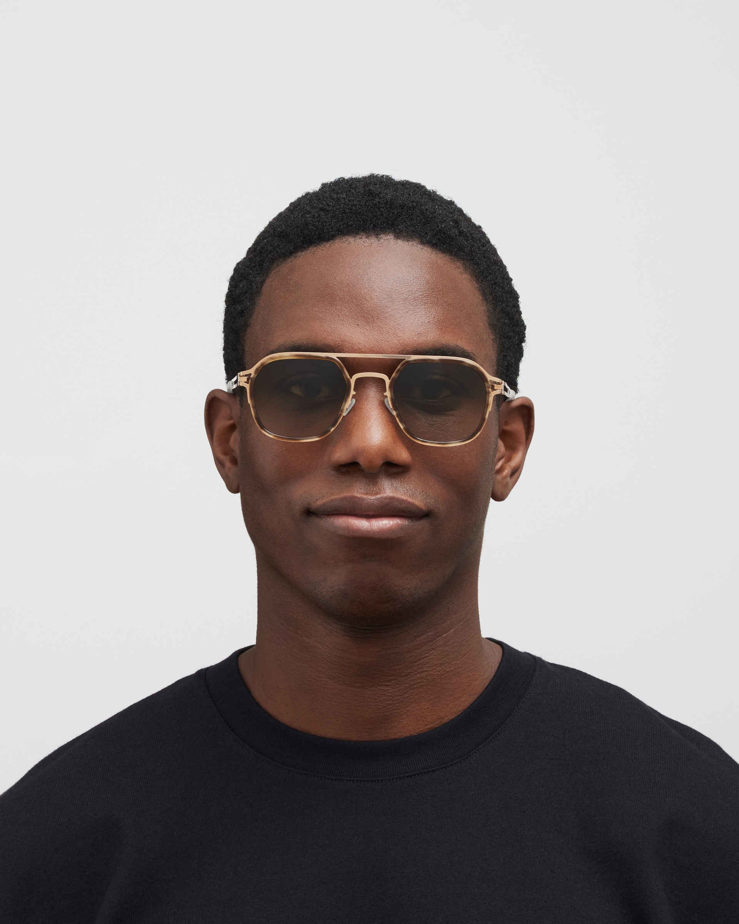 MYKITA LEELAND A80 CHAMPAGNE GOLD/GALAPAGOS Champagne Gold/Galapagos / Rawbrown Gradient