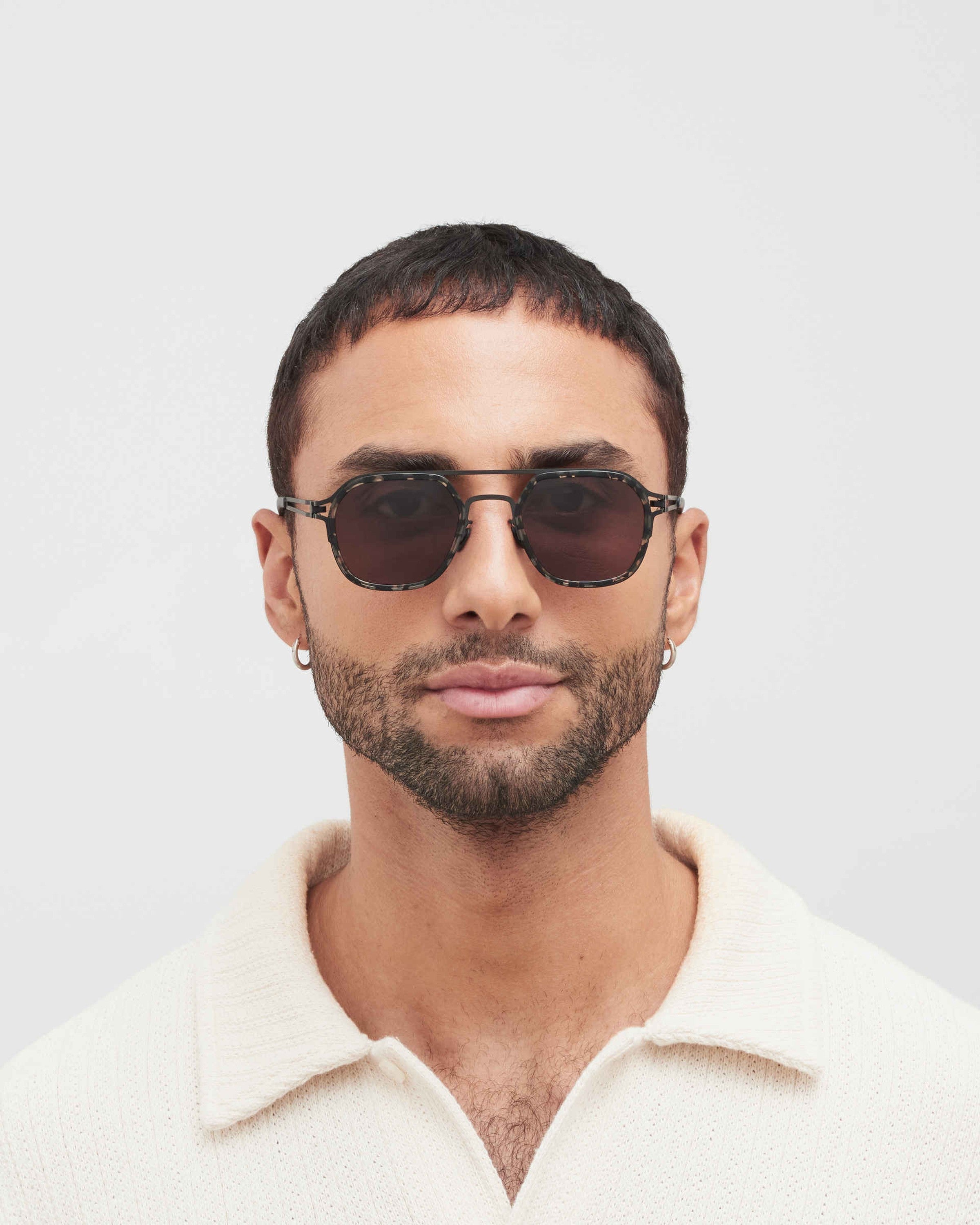 MYKITA LEELAND A16 BLACK/ANTIGUA Black/Antigua / Brown Solid
