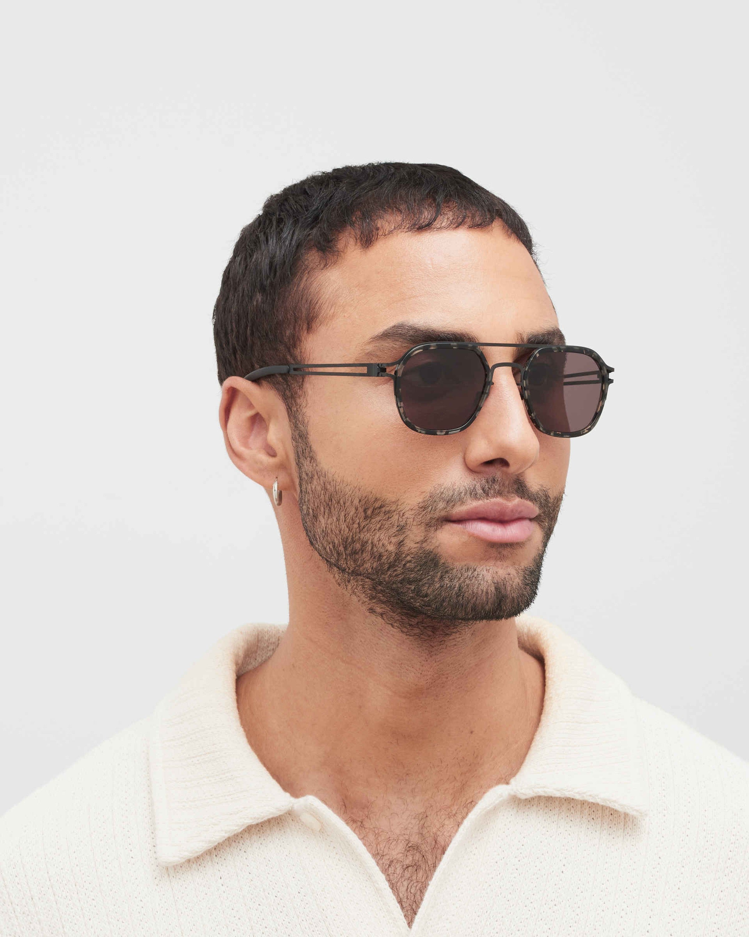 MYKITA LEELAND A16 BLACK/ANTIGUA Black/Antigua / Brown Solid