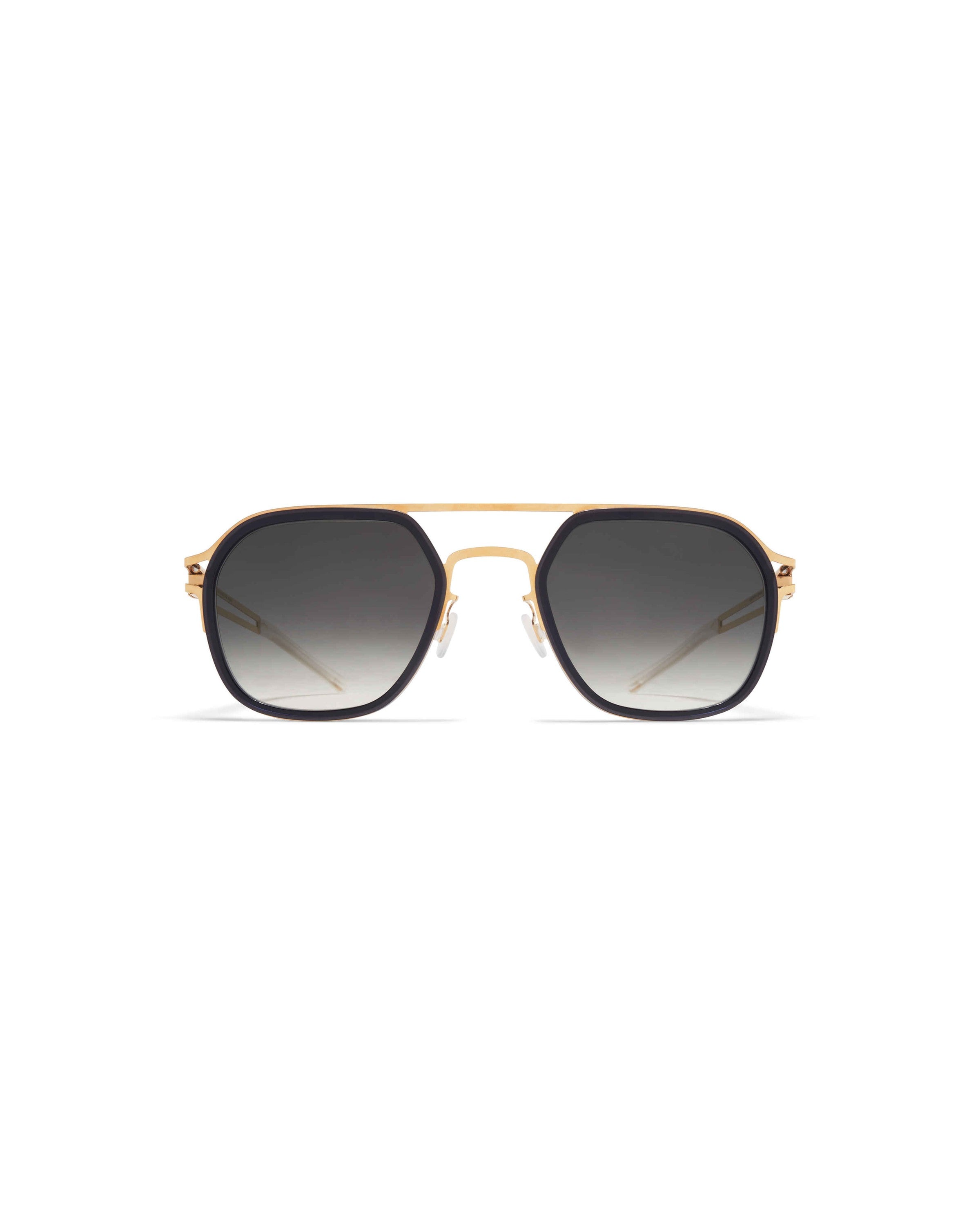 MYKITA LEELAND A76 GLOSSY GOLD/MILKY INDIGO Glossy Gold/Milky Indigo / Rawblack Gradient