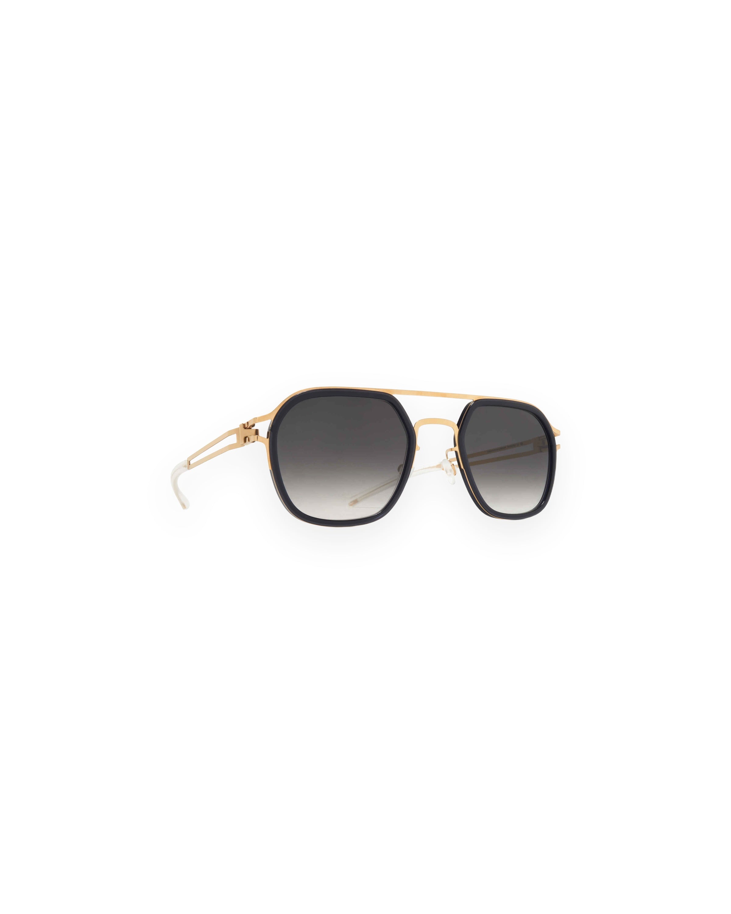 MYKITA LEELAND A76 GLOSSY GOLD/MILKY INDIGO Glossy Gold/Milky Indigo / Rawblack Gradient