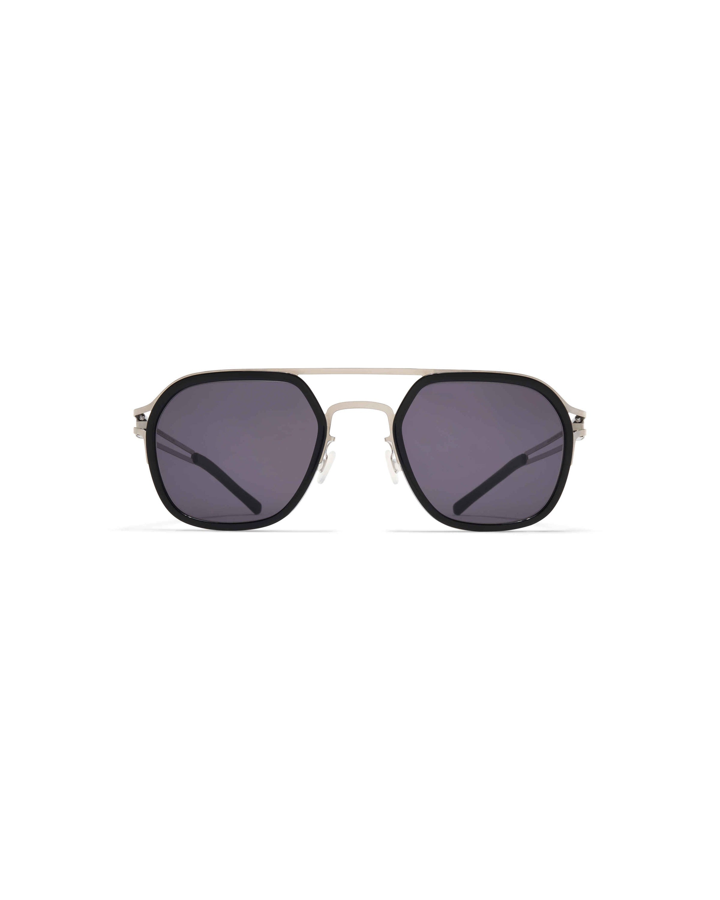 MYKITA LEELAND A81 SHINY SILVER/BLACK Shiny Silver/Black / Coolgrey Solid