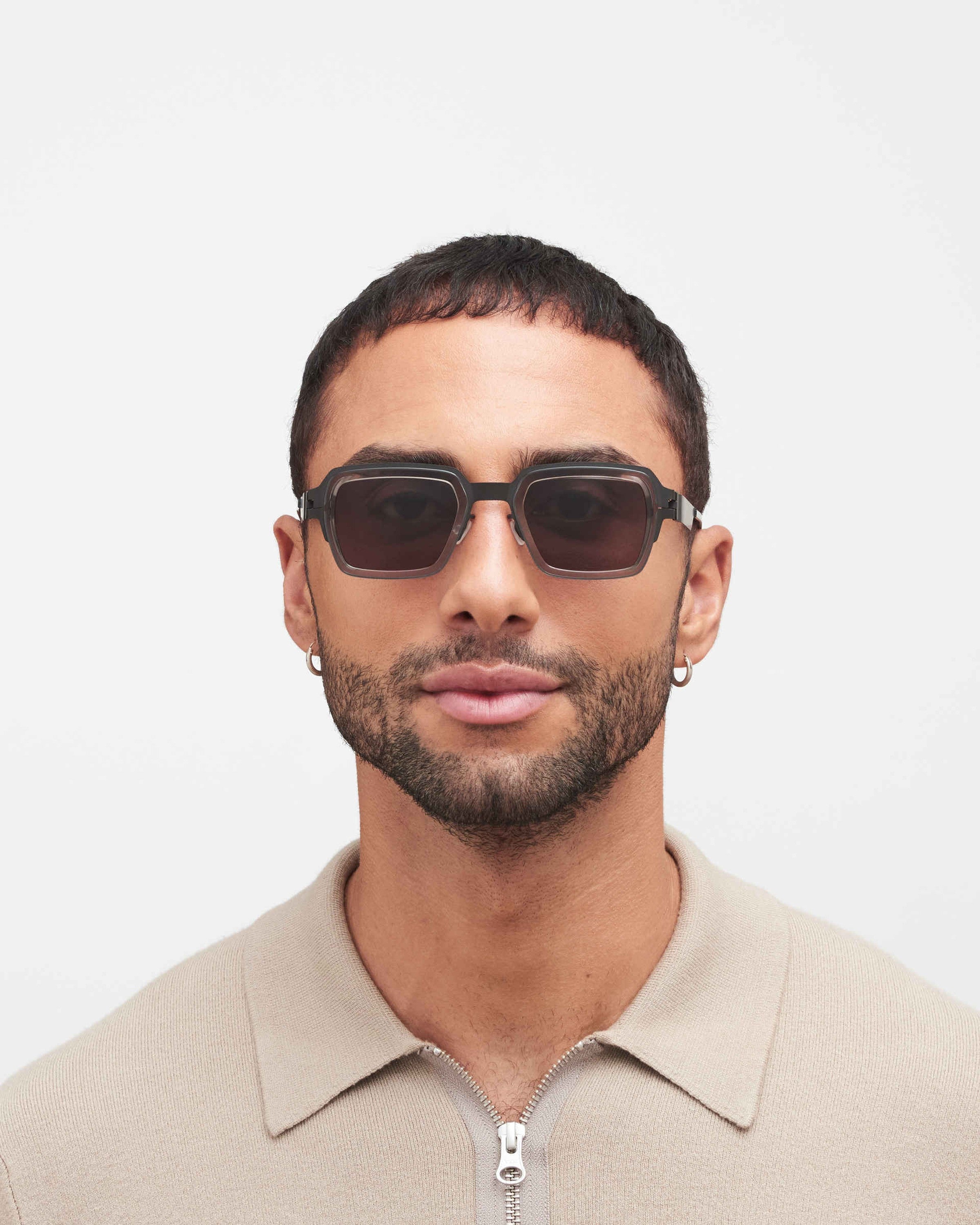 MYKITA LENNON A77 BLACK/CLEAR ASH Black/Clear Ash / Brown Solid