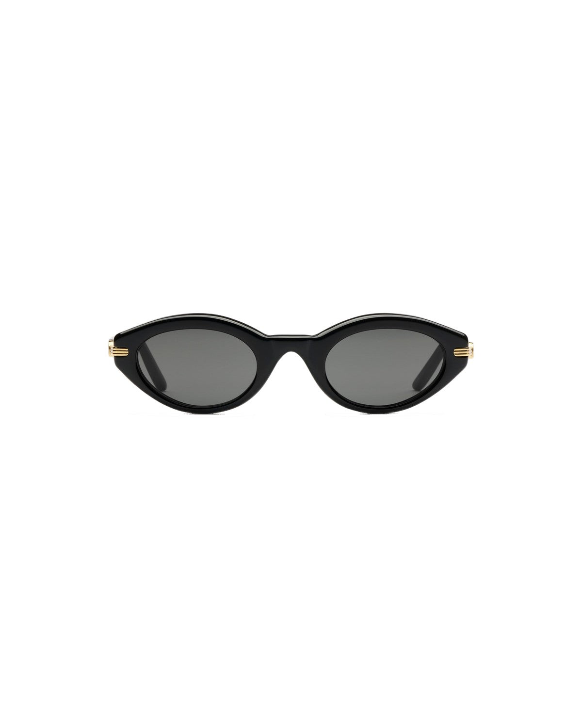 Front view of CHIMI Lou Black sunglasses laid flat.