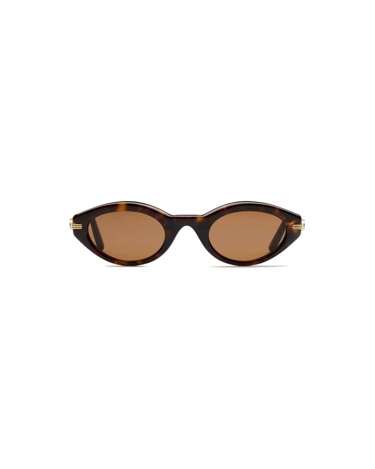 Straight-on front view of CHIMI Lou Terra Tortoise Brown sunglasses.