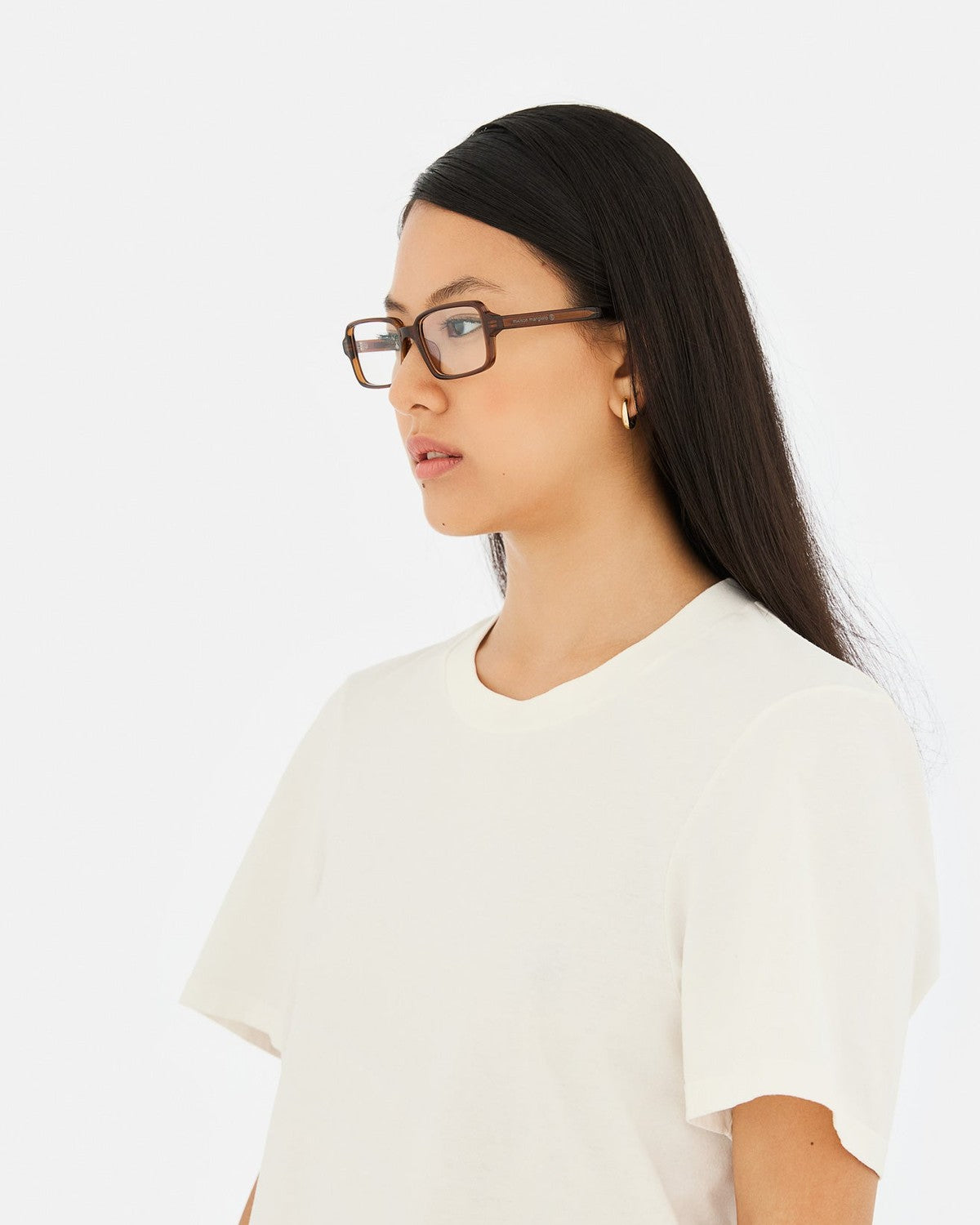MM6 Maison Margiela Lunettes 10 Optiques Marron Marron (Brown) / Clear