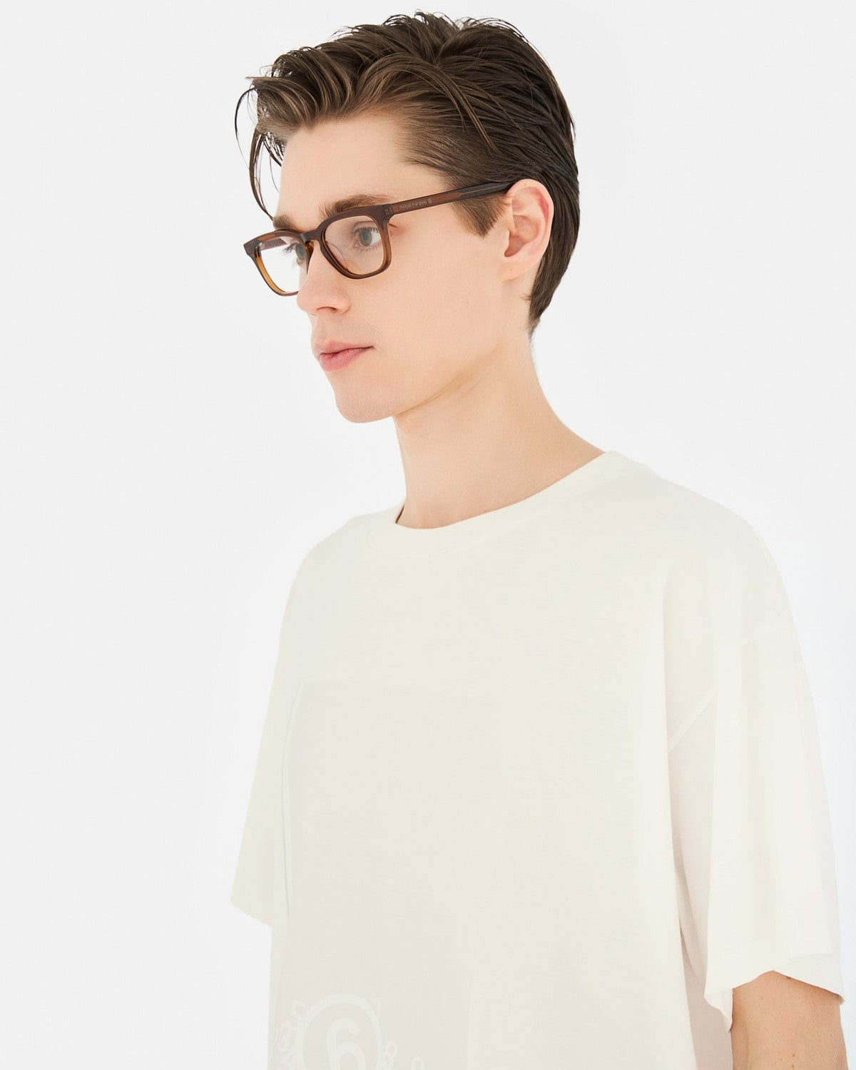 MM6 Maison Margiela Lunettes 12 Optiques Marron Marron (Brown) / Clear