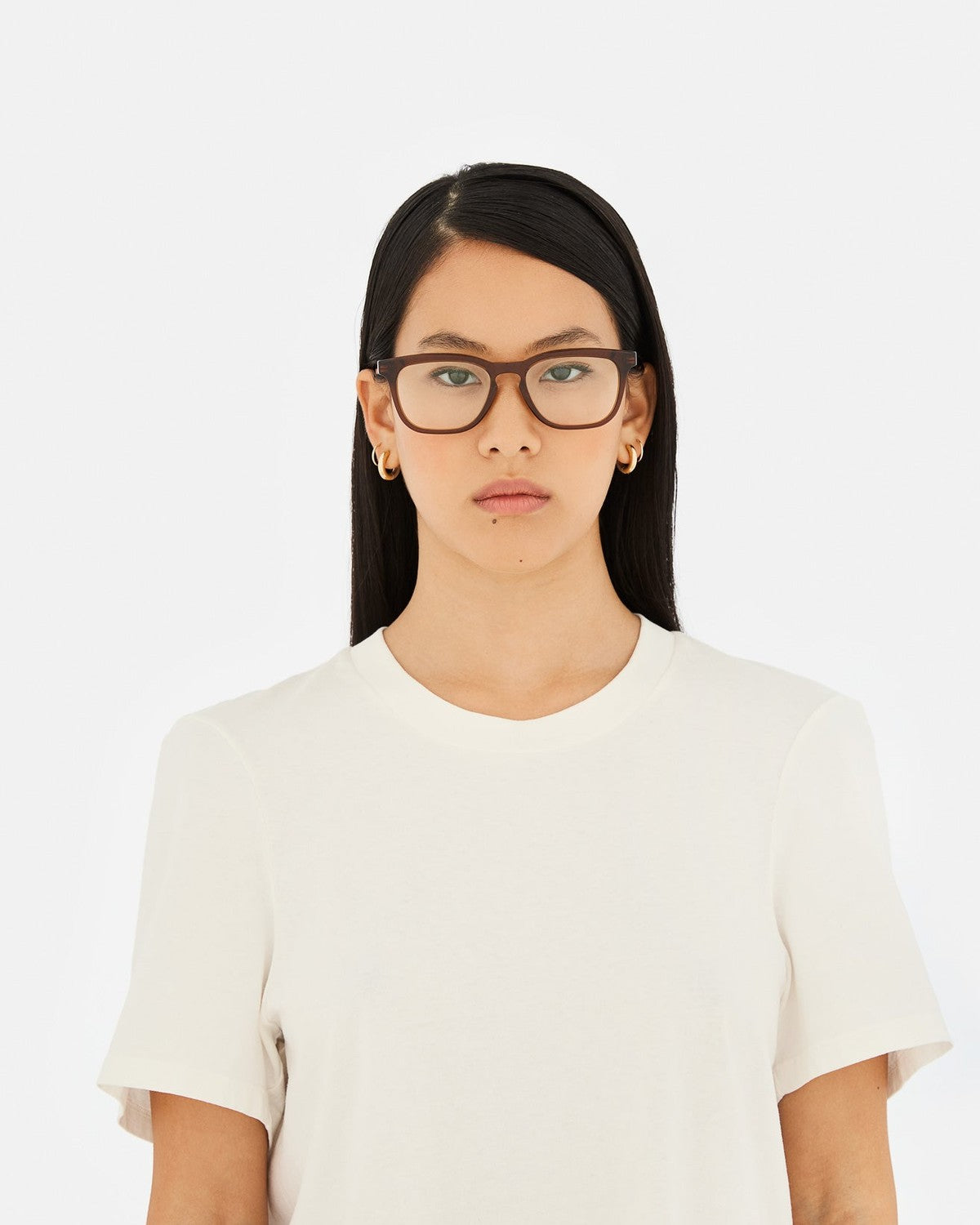 MM6 Maison Margiela Lunettes 12 Optiques Marron Marron (Brown) / Clear