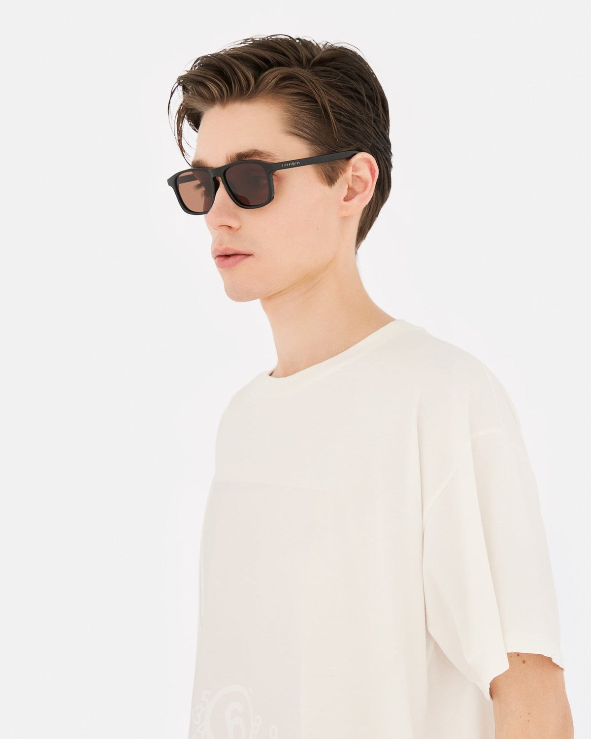 MM6 Maison Margiela Lunettes 8 Noires et Marron Black and Brown / Brown