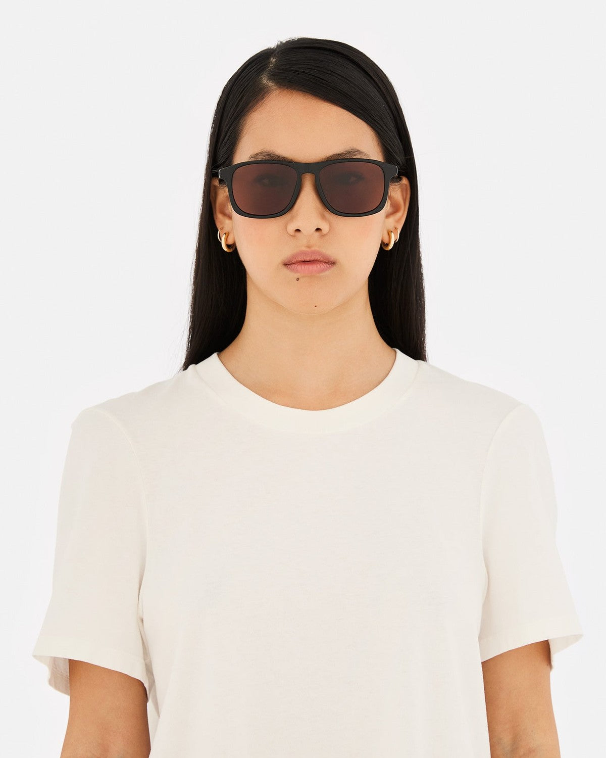 MM6 Maison Margiela Lunettes 8 Noires et Marron Black and Brown / Brown