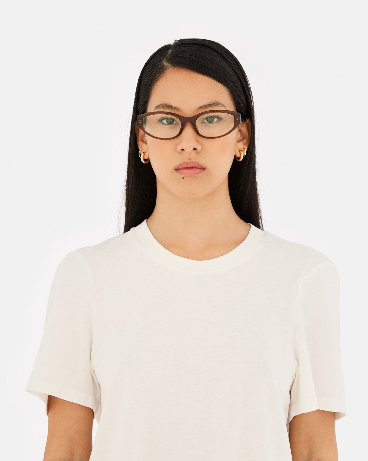 MM6 Maison Margiela Lunettes 9 Optiques Marron Brown / Clear