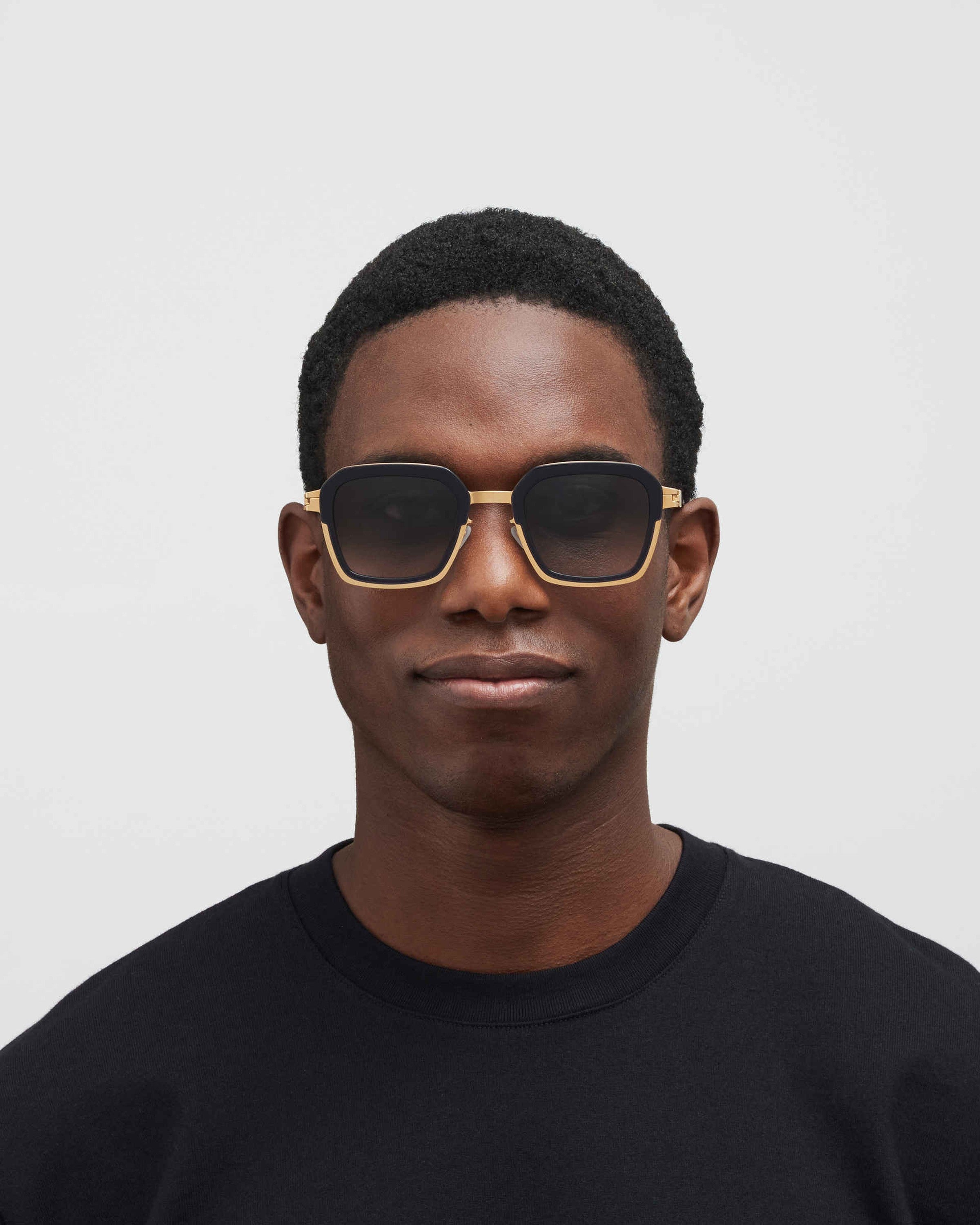 MYKITA MISTY A76 GLOSSY GOLD/MILKY INDIGO Glossy Gold/Milky Indigo / Raw Black Gradient