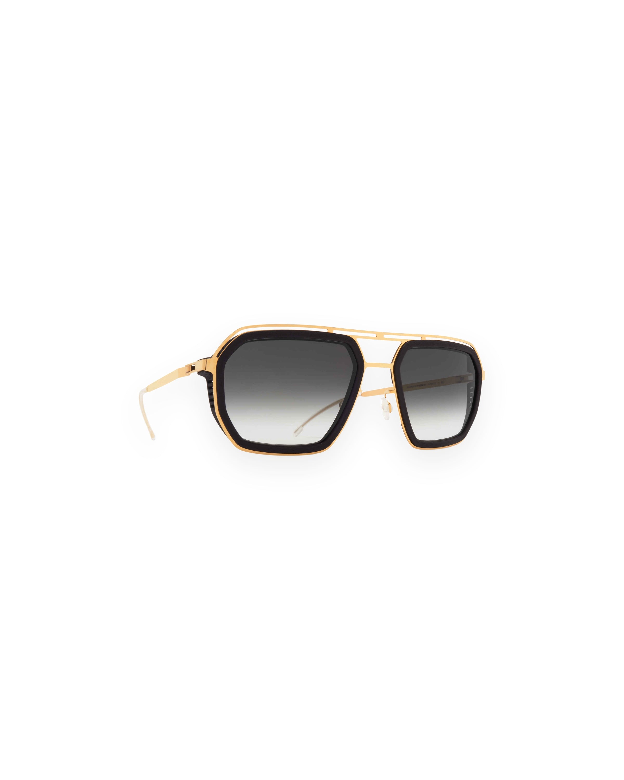 MYKITA MOJAVE MH7 PITCH BLACK/GLOSSY GOLD Pitch Black/Glossy Gold / Rawblack Gradient
