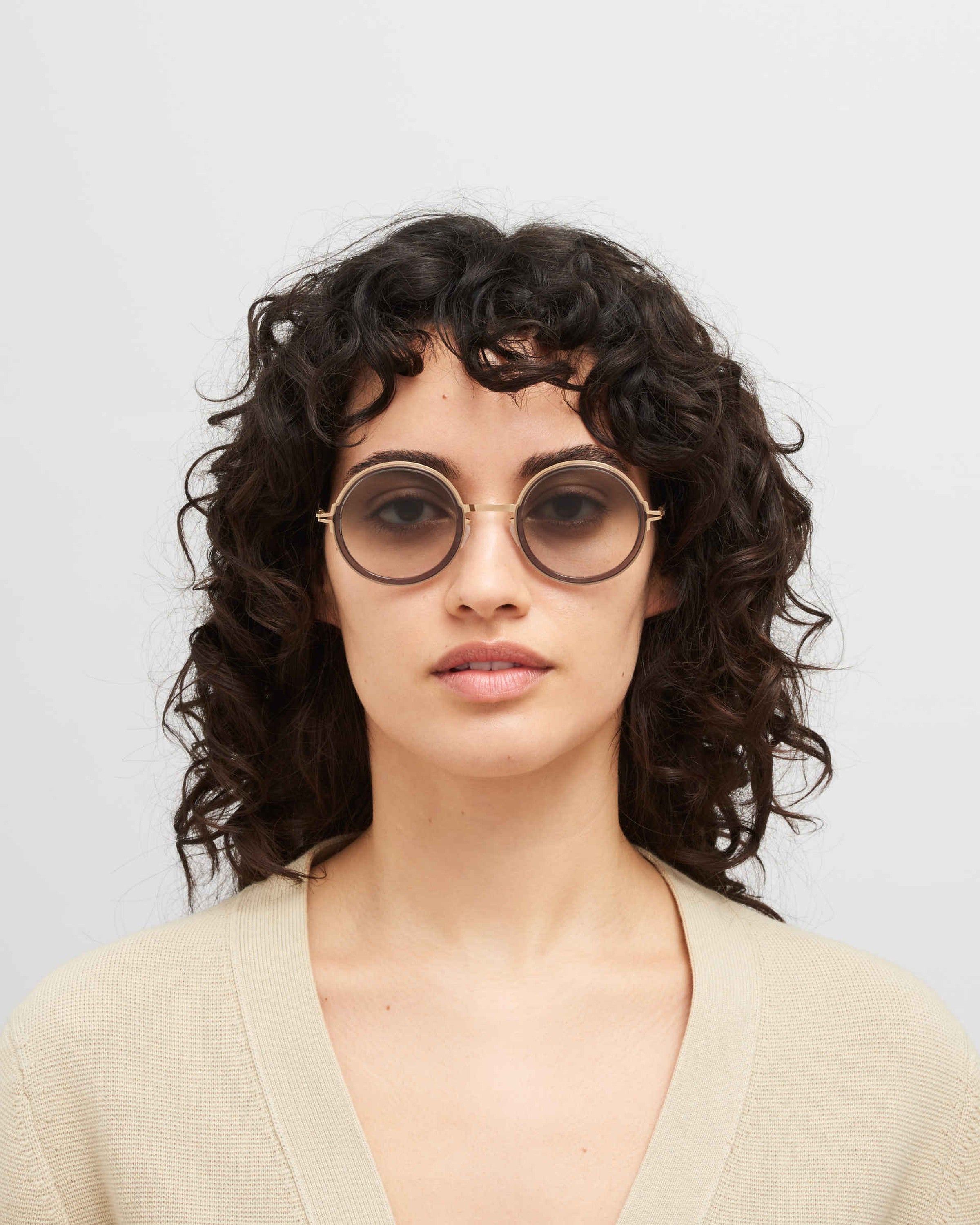 MYKITA MONROE A83 CHAMPAGNE GOLD/CLEAR ASH Champagne Gold/Clear Ash / Original Grey Gradient