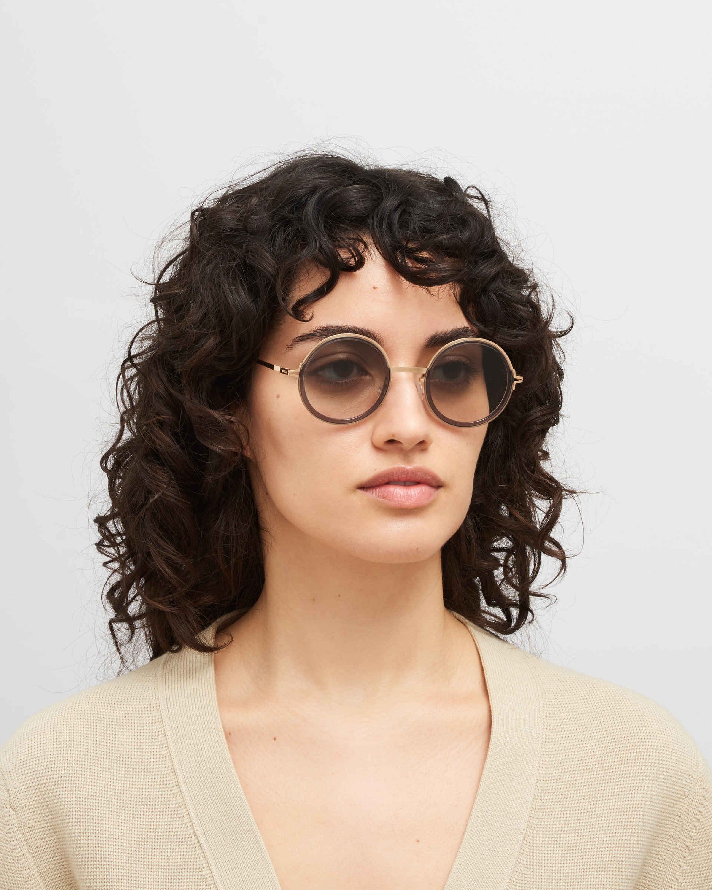 MYKITA MONROE A83 CHAMPAGNE GOLD/CLEAR ASH Champagne Gold/Clear Ash / Original Grey Gradient