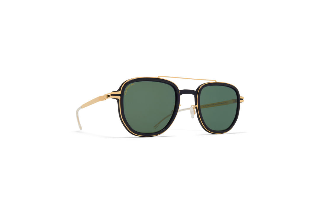 MYKITA ALDER MH7 Pitch Black/Glossy Gold / Polarized Pro Green 15
