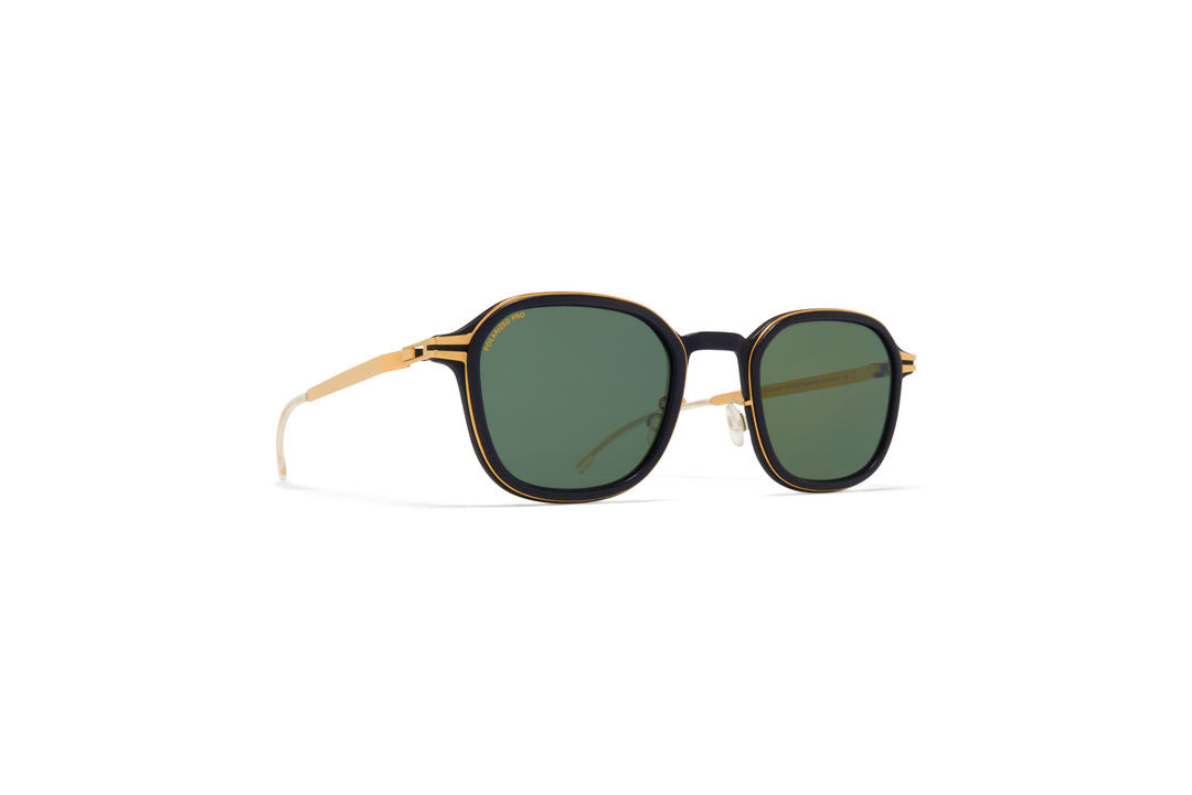 MYKITA FIR MH7 Pitch Black/Glossy Gold / Polarized Pro Green 15