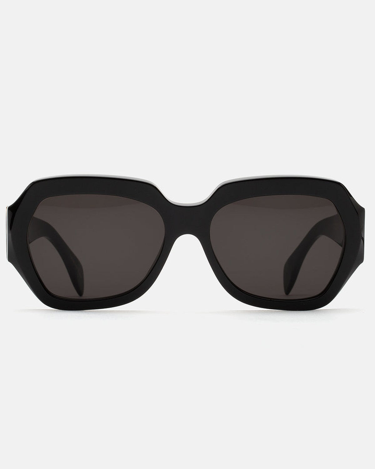 Straight-on front view of RETROSUPERFUTURE Nala Black sunglasses.