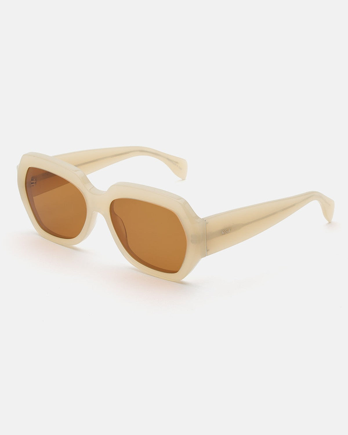 Angle view of RETROSUPERFUTURE Nala Cremoso sunglasses.