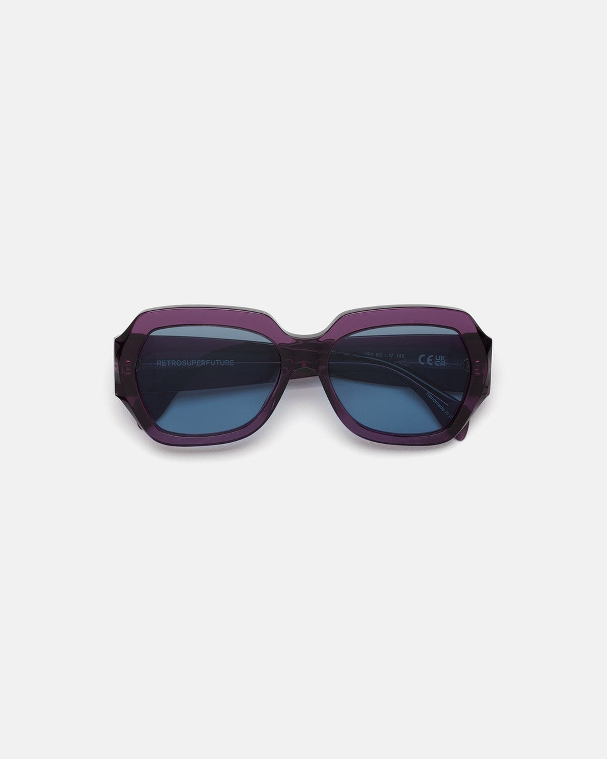 Front view of RETROSUPERFUTURE Nala Melanzana sunglasses.